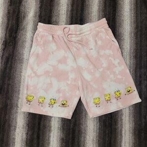 Pink Tie-Dye SpongeBob Graphic Lounge Shorts Size S